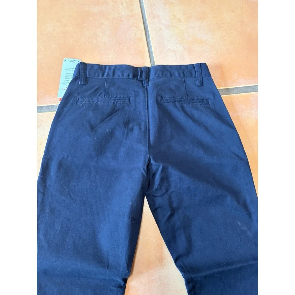 2 NWT Cat & Jack Girls Straight School Uniform Pants Navy Blue Size 12
